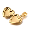 316 Stainless Steel Locket Pendants STAS-C123-02A-G-2