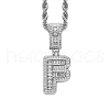 Brass Micro Pave Cubic Zirconia Pendants PW-WG3207D-12-1