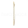 Brass Micro Pave Clear Cubic Zirconia Ear Wrap Crawler Hook Earrings for Women EJEW-C097-01G-03-1