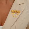 Elegant Middle Eastern Style Star Brass Brooches for Women LM4618-3