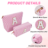 Letter A Polyester Makeup Storage Bag AJEW-WH20001-73A-6