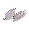 Natural Amethyst Faceted Double Terminal Pointed Hexagon Connector Charms G-G181-04P-02-2