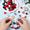 SOFPLATE Painted Natural Wood Beads Sets WOOD-SP0001-16-3