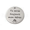 Anti-Tarnish 201 Stainless Steel Pendants STAS-R002-01P-17-1
