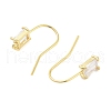 Brass Micro Pave Cubic Zirconia Earrings Findings EJEW-B063-05G-02-2