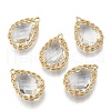 Transparent Glass Pendants GLAA-T007-08G-1