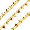 Handmade Faceted Natural Carnelian Beaded Chains CHC-L050-01G-06-1