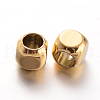 Cube Brass Spacer Beads KK-L129-46G-1