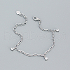 Sweet Summer Silver Zircon Chain Bracelet Unique Design Girl Jewelry IC9093-2-1