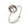 Brass Open Cuff Ring Settings KK-G518-10P-04-1