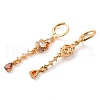 Rack Plating Golden Brass Dangle Leverback Earrings EJEW-B037-03G-01-2
