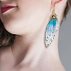 ANATTASOUL 4Pcs 4 Colors Gradient Butterfly Resin Dangle Earrings EJEW-AN0003-94-4