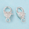 Tibetan Style Heart Lobster Claw Clasps K08Y0021-2