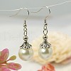 Trendy Tibetan Style Ball Dangle Earrings EJEW-JE00474-2