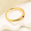 Brass Micro Pave Cubic Zirconia Cuff Rings for Women RJEW-H247-34G-02-2