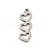 Non-Tarnish 201 Stainless Steel Pendants STAS-I197-016P-3