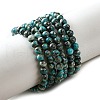 Synthetic Silver Line Turquoise Beads Strands G-L617-D03-4mm-2