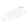 1mm Rack Plating Brass Box Chain Adjustable Slider Necklaces for Women Men MAK-L044-01S-1