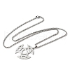 304 Stainless Steel Viking Triquetra Knot Pendant Necklaces NJEW-H065-06P-2