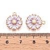 Real 18K Gold Plated Brass Micro Pave Cubic Zirconia Pendants X-KK-S360-043B-NF-3