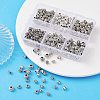 370Pcs 6 Styles Tibetan Style Alloy Spacer Beads TIBEB-YW0001-13-6