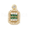 Rack Plating Brass Micro Pave Cubic Zirconia Pendants KK-A224-20G-02-1
