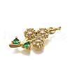 Brass Micro Pave Cubic Zirconia Pendants KK-Z100-12G-2