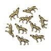 Tibetan Style Alloy Howling Wolf Pendants X-MLF1753Y-NF-3