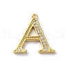 Rack Plating Brass Micro Pave Cubic Zirconia Pendant KK-H449-76G-19-1