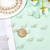 ARRICRAFT Frosted Natural Fossil Round Bead Strands G-AR0002-84-3