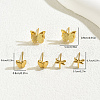 3 Pairs Fashionable Stainless Steel Butterfly & Dragonfly Stud Earrings VU6612-6