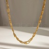 304 Stainless Steel 3-strand Braided Round Snake Chain Necklaces for Women NJEW-M098-04G-1