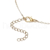 Summer Beach Starfish Alloy Enamel & ABS Plastic Imitation Pearl Pendant Necklaces NJEW-JN05268-6