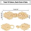  9 Sets 9 Styles Zinc Alloy Rhinestone Snap Lock Clasps FIND-NB0003-05-6