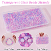 SOFPLATE 3 Strands Baking Painted Crackle Glass Bead Strands CCG-SP0001-02-5