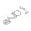 Brass Toggle Clasps KK-K391-17P-3