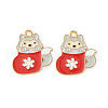 Christmas Alloy Enamel Pendants ENAM-D047-07G-06-2