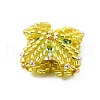 Glass Seed Beaded Tetraptera Pendants PALLOY-MZ00459-01-3