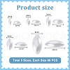   300Pcs 5 Styles Acrylic Plastic Imitation Pearl Cabochons MACR-PH0001-91-3