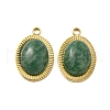 Natural African Jade Oval Charms STAS-J401-VC669-1