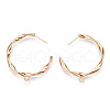 Brass Stud Earring Findings KK-N186-48G-1