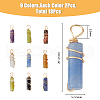 SUPERFINDINGS 18Pcs 9 Styles Natural Gemstone Pendants FIND-FH0006-44-2