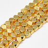Electroplate Non-magnetic Synthetic Hematite Beads Strands G-Q465-31G-1