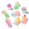 Transparent Resin Imitation Drink Pendants X-RESI-E041-01-1