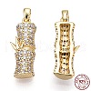 925 Sterling Silver Micro Pave Cubic Zirconia Pendants STER-T004-61G-4