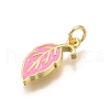 Brass Enamel Pendants KK-K401-32G-3
