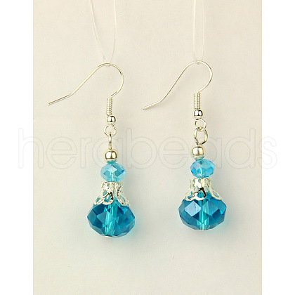 Dangle Glass Earrings EJEW-JE00779-03-1