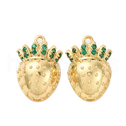 Brass Micro Pave Cubic Zirconia Pendants KK-F895-17B-G-1