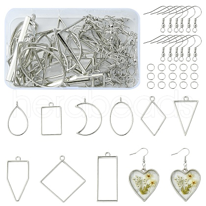 DIY Alloy & Iron Dangle Earrings Jewelry Making Kit DIY-YW0009-23-1