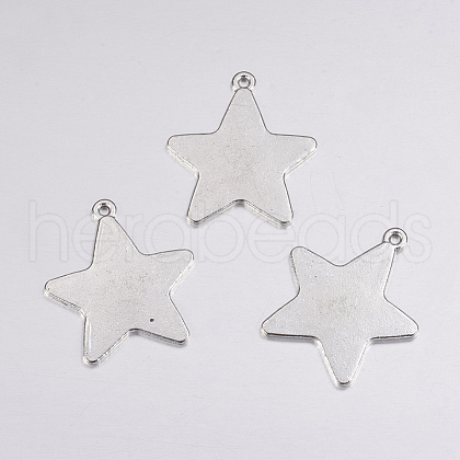 Tibetan Style Alloy Stamping Blank Tag Pendants EA085Y-NF-1